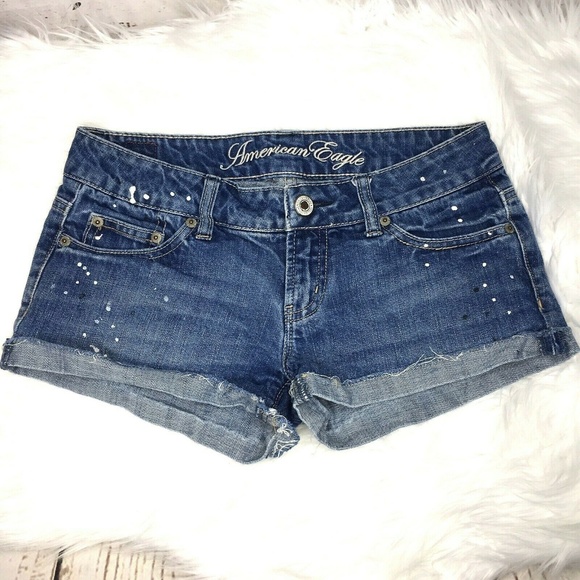 American Eagle paint spatter shorts size 2 - Picture 1 of 6